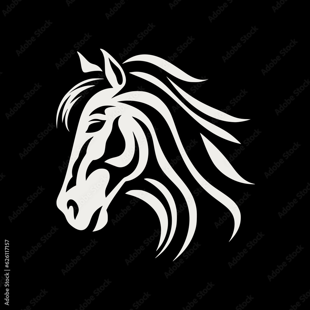 simple horse animal farm logo vector illustration template design