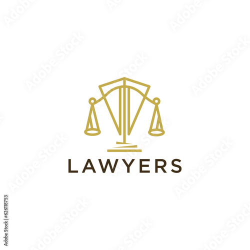 attorney and law logo.modern design.abstract style.vector illustration