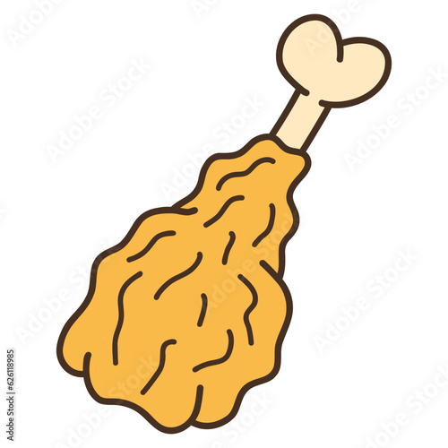 fried chicken cartoon