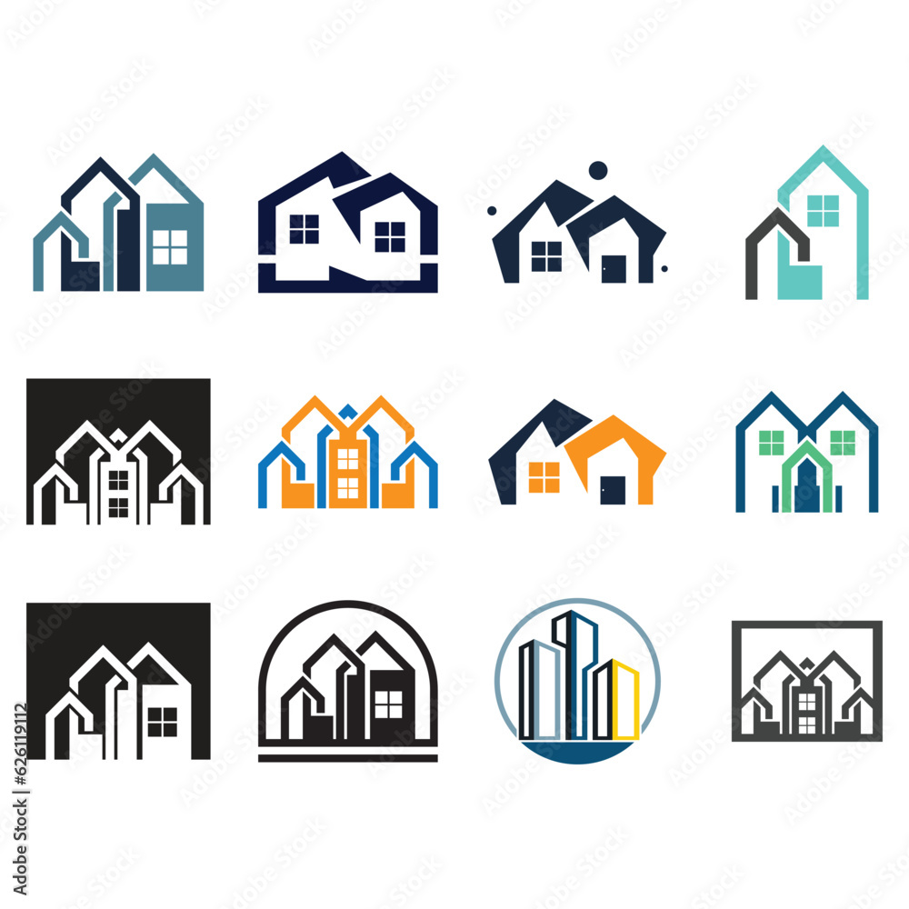 simple real estate logo design,building,skyscraper,property business,apartment,architecture vector