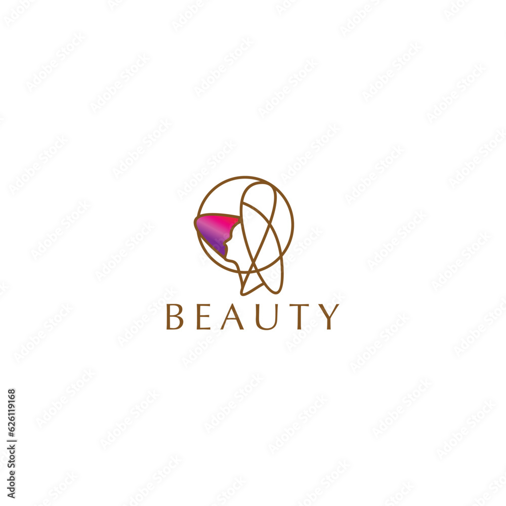 Beauty woman fashion logo.