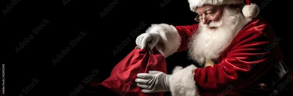 Obraz premium santa claus giving christmas gifts 