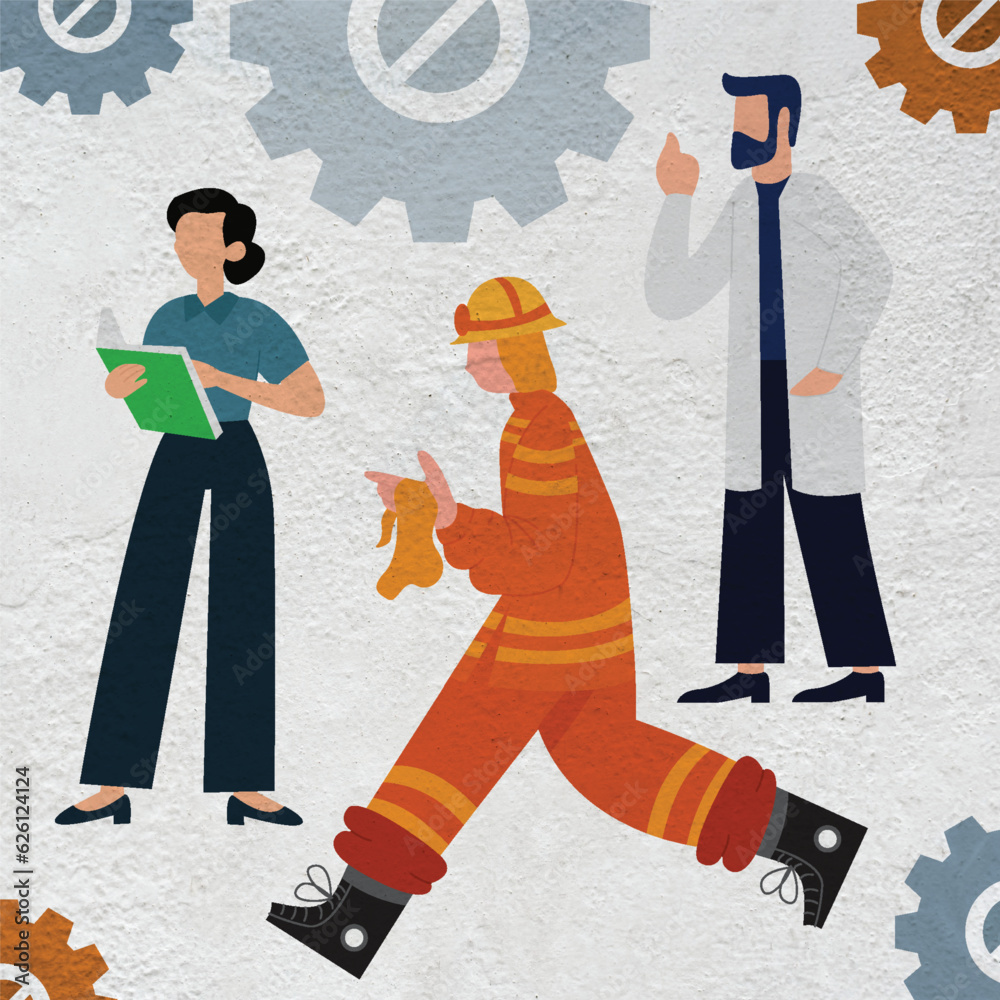 Obraz premium happy labor day flayer template vector illustration design