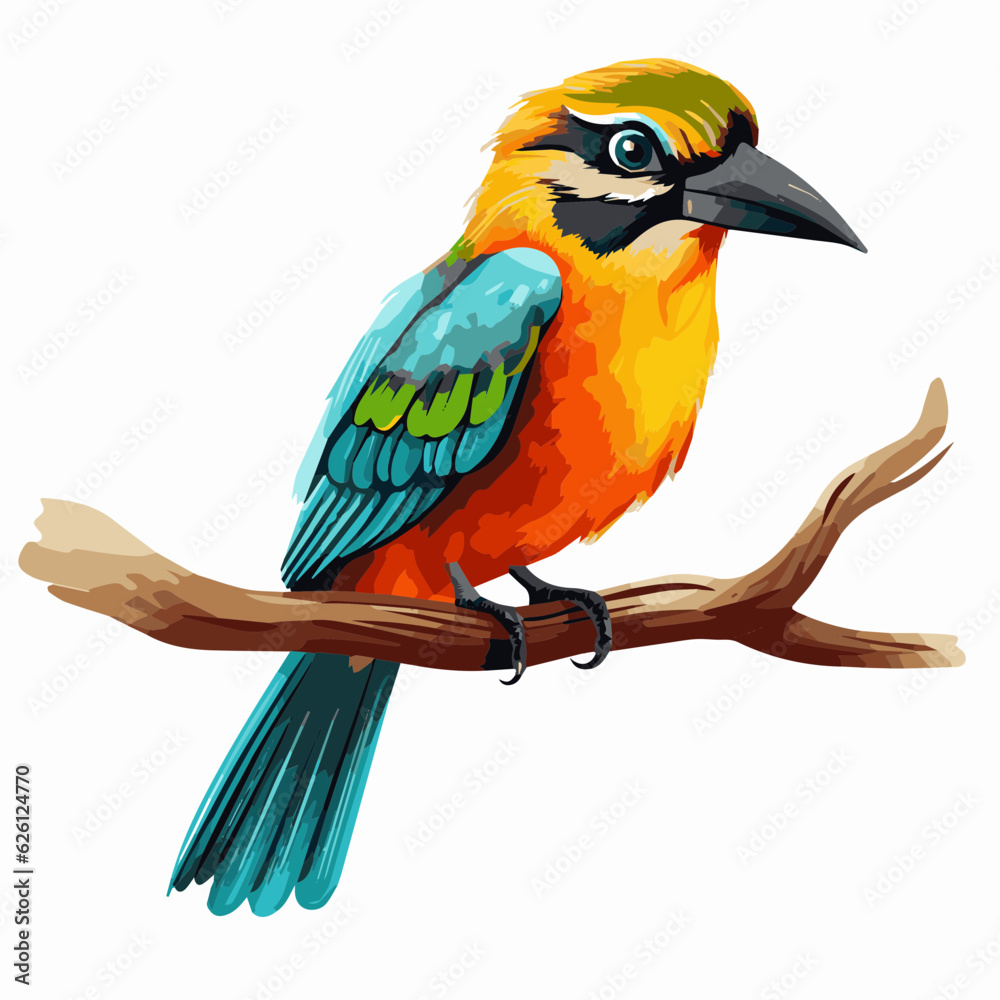 Fototapeta premium bird cartoon clipart vector white background