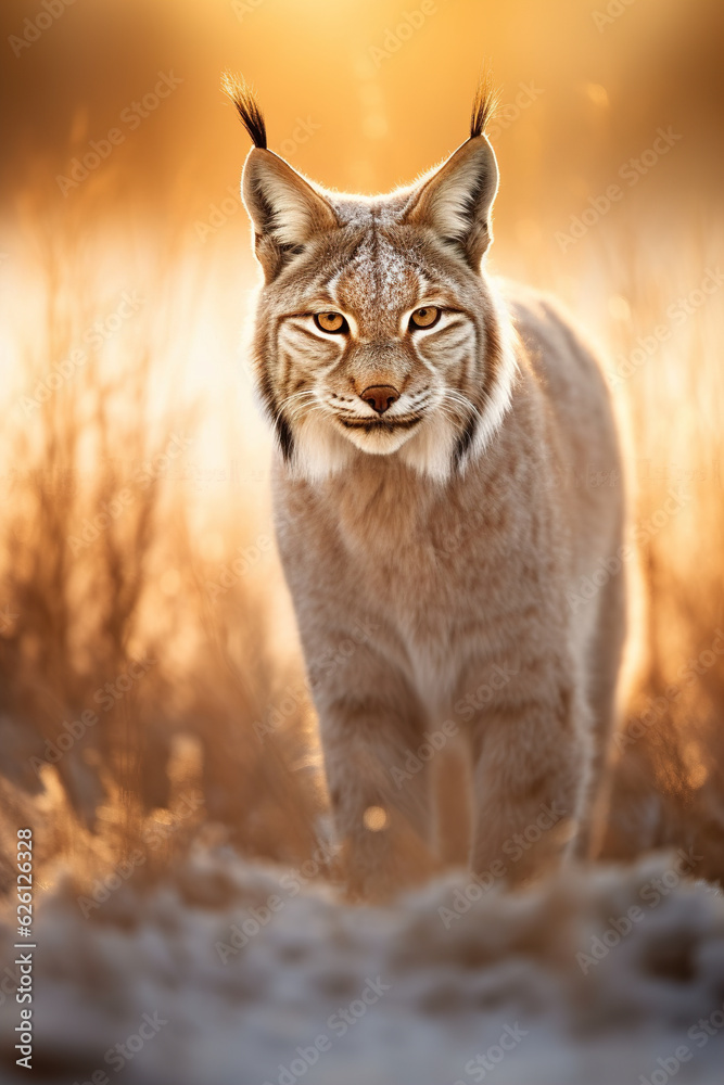 Obraz premium Beautiful lynx in wild nature