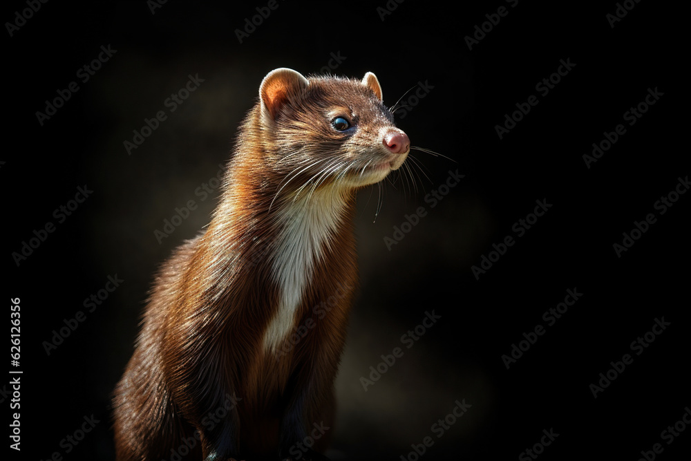 Brown mink portrait