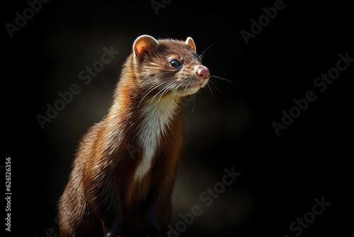 Brown mink portrait photo