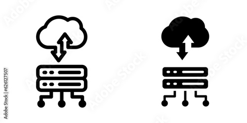 Cloud Server icon. sign for mobile concept and web design. vector illustration