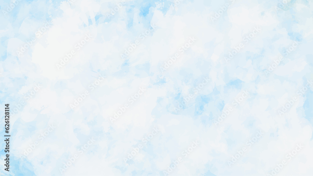Blue sky and clouds, hand painted abstract watercolor background. soft blue watercolor background. Abstract light blue watercolor hand-painted for background.