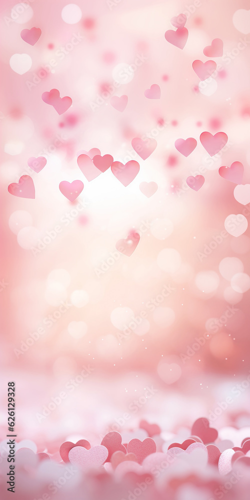 Blurred hearts background Blurred hearts background