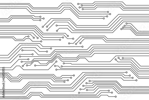 Abstract vector circuit board technology pattern for background. 