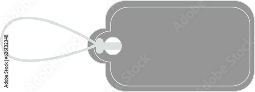 Digital png illustration of blank grey label on transparent background