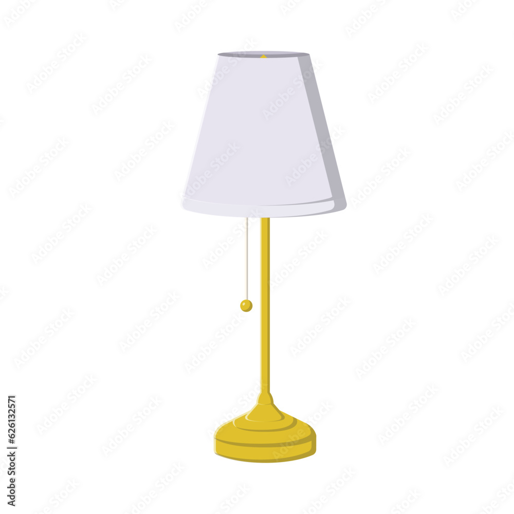 Table Lamp Flat Illustration. Clean Icon Design Element on Isolated White Background Table Lamp Flat Illustration. Clean Icon Design Element on Isolated White Background