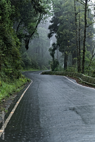 view of foggy weather in hill station darjeeling