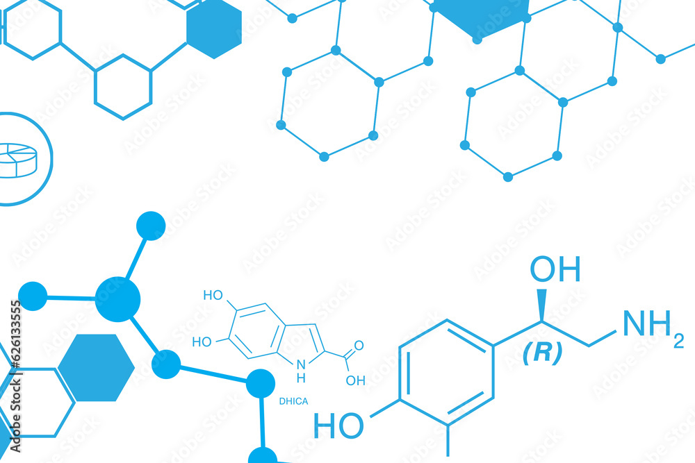 Digital png illustration of molecular structures diagrams on transparent background