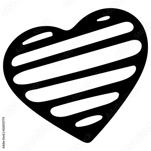 Heart Shape Vector. Love Illustration. Hand Drawn Design for Valentines day Card Background. Web Icon, Symbol, Sign. Romantic Wedding Invitation.