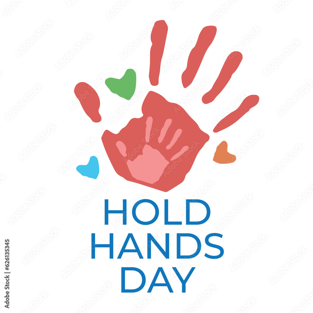 Fototapeta premium hold hands day vector design for greeting. hands vector design. flat hands vector illustration. banner template.