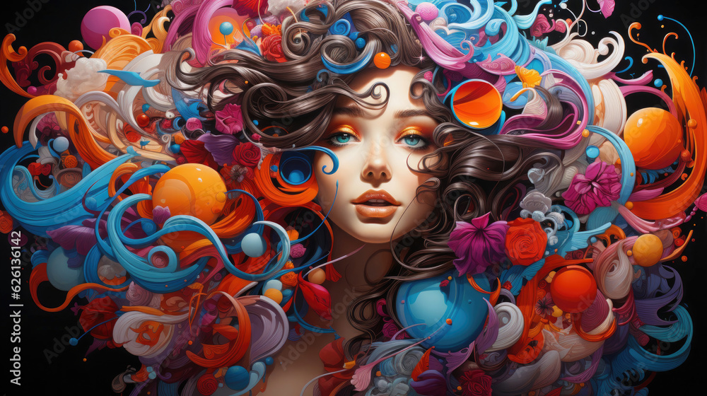 Surrealism-focused abstract composition embracing dreamlike elements, fantastical creatures, and unexpected combinations of objects. Vibrant or muted colors create a visually intriguing, thought-provo