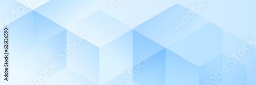 Abstract blue white Geometric banner design background.