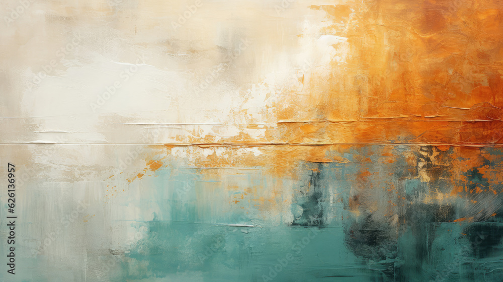 Abstract background with expressive brushstrokes and warm, earthy colors.