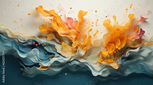 Gestural expression abstract with bold brushstrokes, lines, and dynamic textures.