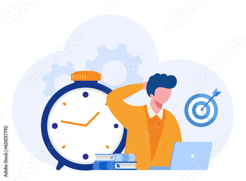 To do list agenda, reminder, target, checkmark, management, timeline, business planner, flat vector banner for landing page website