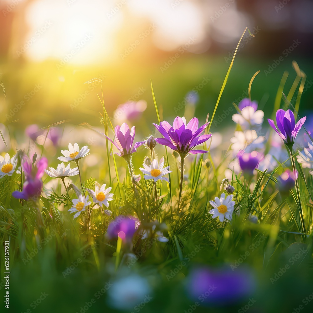 Wildflowers of clover in a meadow nature. Natural summer background with wildflowers of clover in the meadow in the morning sun rays close-up with soft blurred focus. Wildflowers of clover in a meadow nature. Natural summer background with wildflowers of clover in the meadow in the morning sun rays close-up with soft blurred focus.