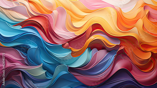 Vibrantly colored abstract art representing rhythmic patterns