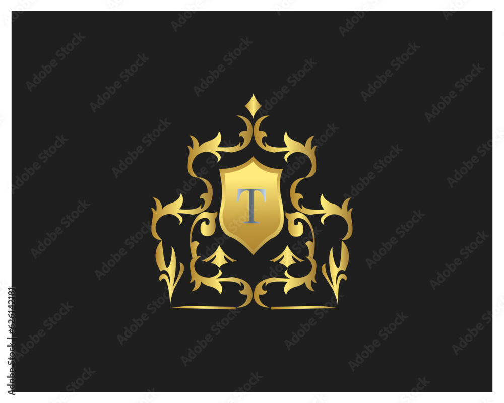 Luxury Letter Logo Icon template in vector for Restaurant, Royalty, Boutique, Hotel, Heraldic, Jewelry, Fashion and other vector illustration. Golden decoration and Platinum color Letter design. Luxury Letter Logo Icon template in vector for Restaurant, Royalty, Boutique, Hotel, Heraldic, Jewelry, Fashion and other vector illustration. Golden decoration and Platinum color Letter design.