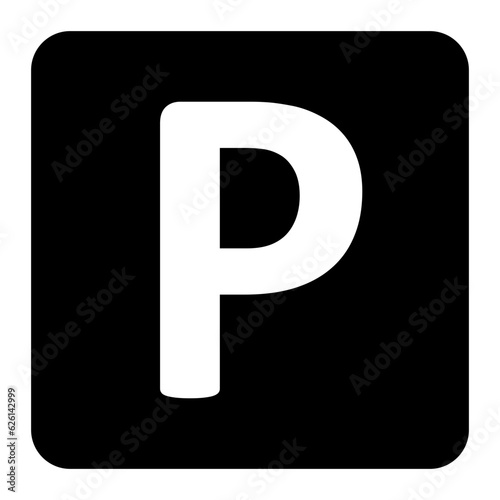 parking icon on transparent background