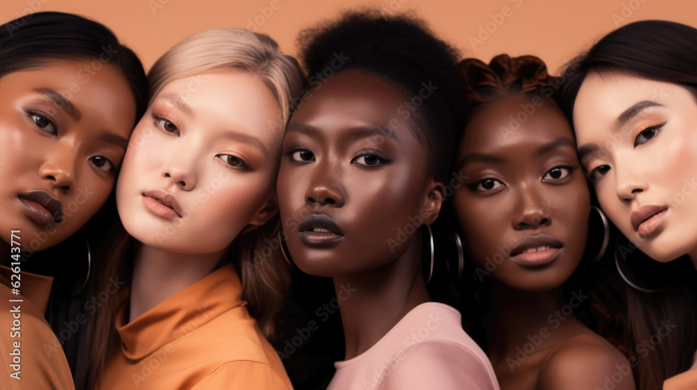 Inclusive Beauty: Diverse Women Embracing Beauty Glamour and Neutral Fashion Campaign Retouched Powerful Generative AI Inclusive Beauty: Diverse Women Embracing Beauty Glamour and Neutral Fashion Campaign Retouched Powerful Generative AI