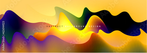 Dynamic liquid waves abstract background for covers, templates, flyers, placards, brochures, banners © antishock
