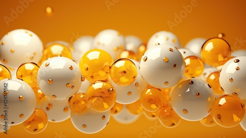 Yellow spheres background, ...