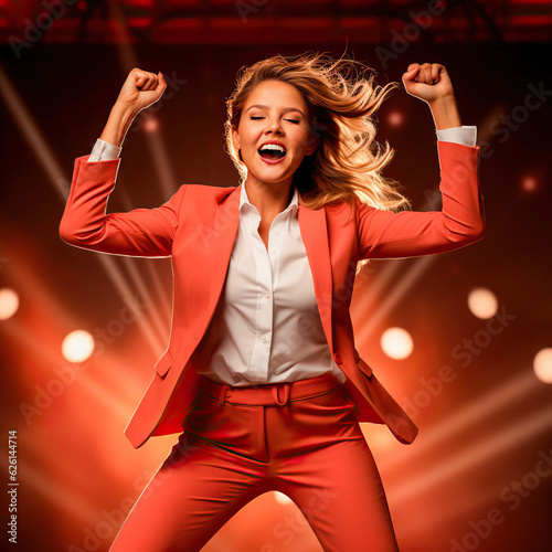 Young active woman doing a ...
