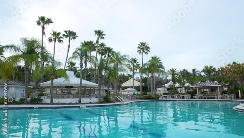 Florida resort pool and bar. photo