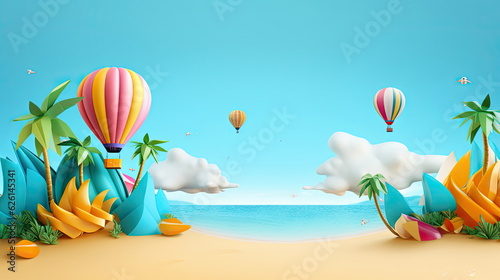 travel and holiday, summer card, social media banner