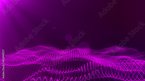 spinning Purple space particle form, futuristic neon graphic Background, energy 3d abstract art element illustration, technology artificial intelligence wallpaper