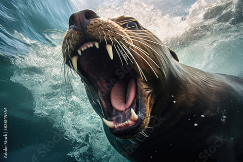 Sea lion seal close up © Veniamin Kraskov