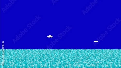 大海原を疾走する帆船、海だ夏だ遊ぼう