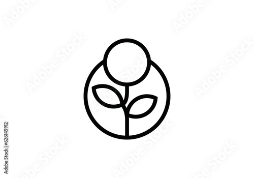 Obraz na plátně simple tree leaf logo design