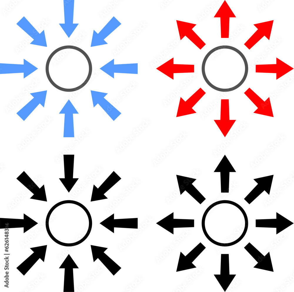 縮小する円と拡大する円の図 縮小する円と拡大する円の図