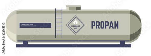 Tank with propane or gas, container or canister