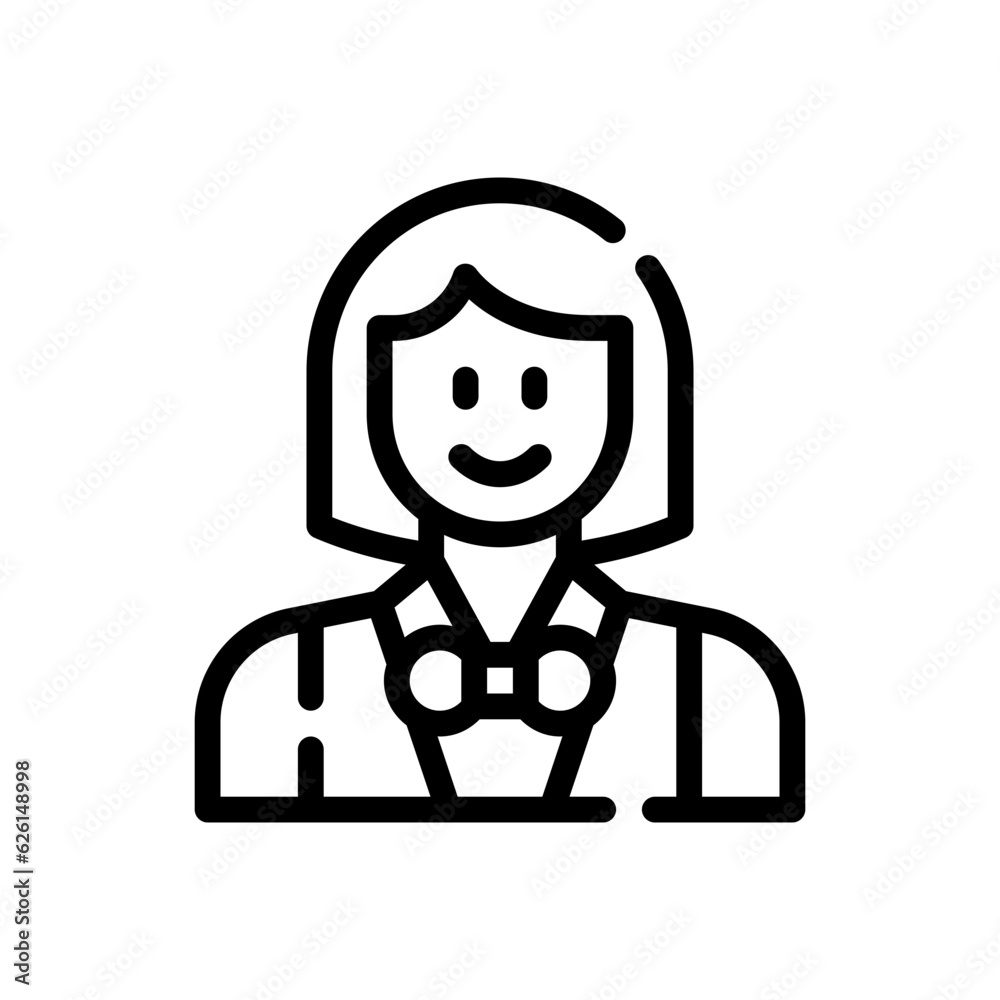 croupier line icon croupier line icon