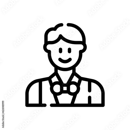 croupier line icon