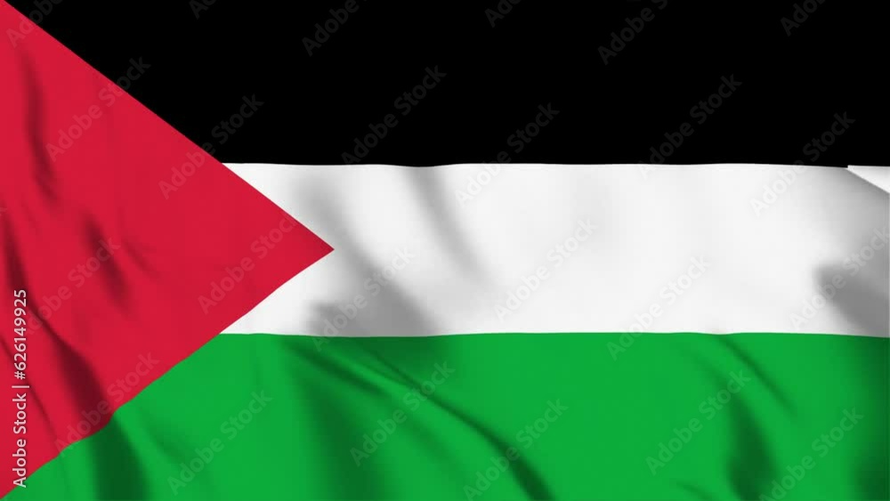 Palestine flag background with seamless looping animation in 60 fps Palestine flag background with seamless looping animation in 60 fps