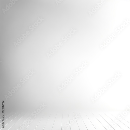 Modern white space smooth floor Empty room interior. white background. Generative AI.