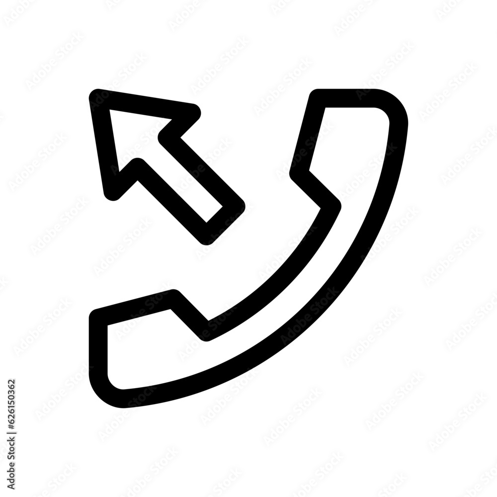 outgoing call line icon outgoing call line icon