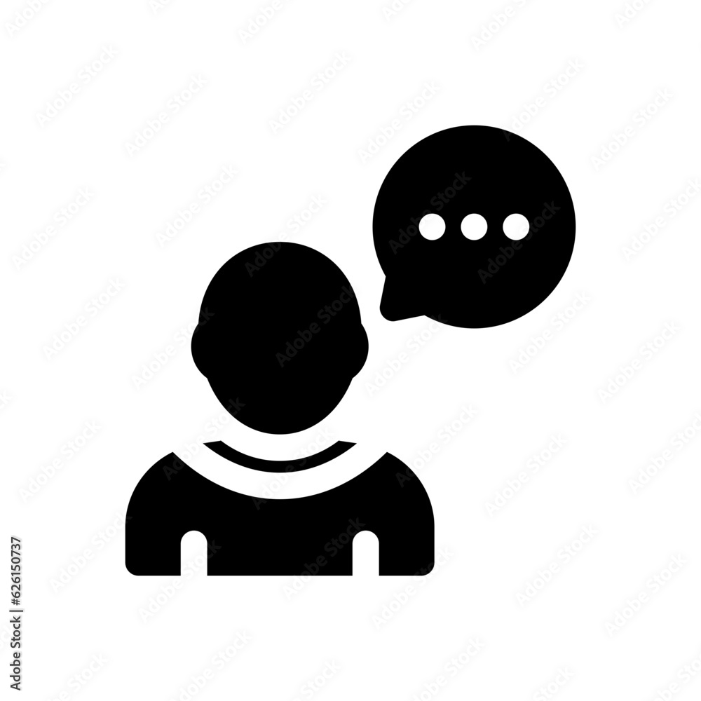 Fototapeta premium chat glyph icon