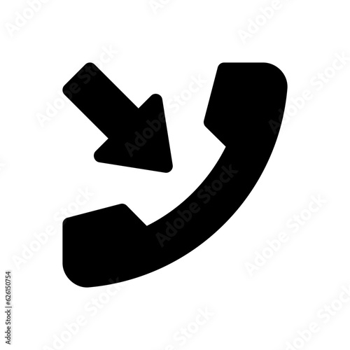 incoming call glyph icon