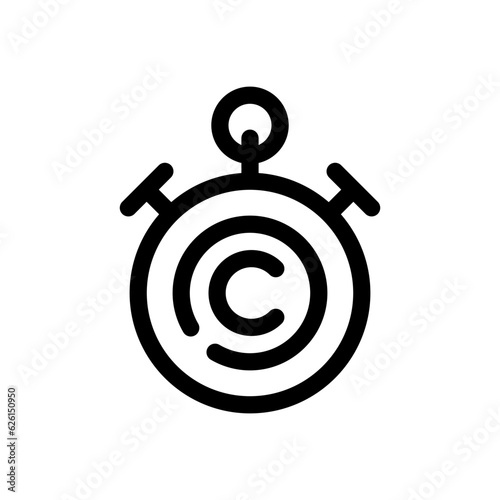 copyright expiry line icon